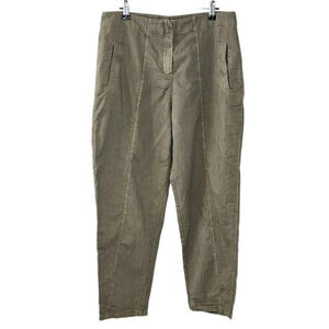 Ischiko Womens Pinstripe Trousers Pants Size 2 US 8/10 High Rise Cotton